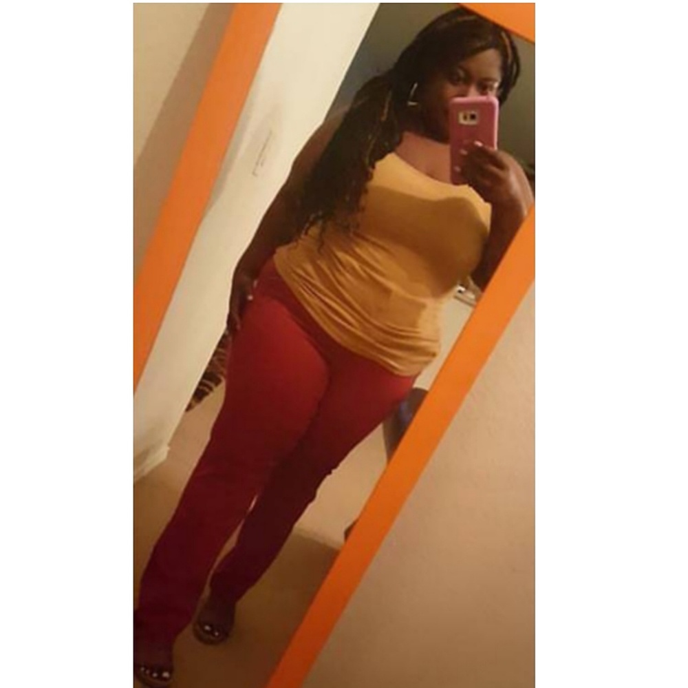 ***Plus Size Skinny Leg Pants - Rust***